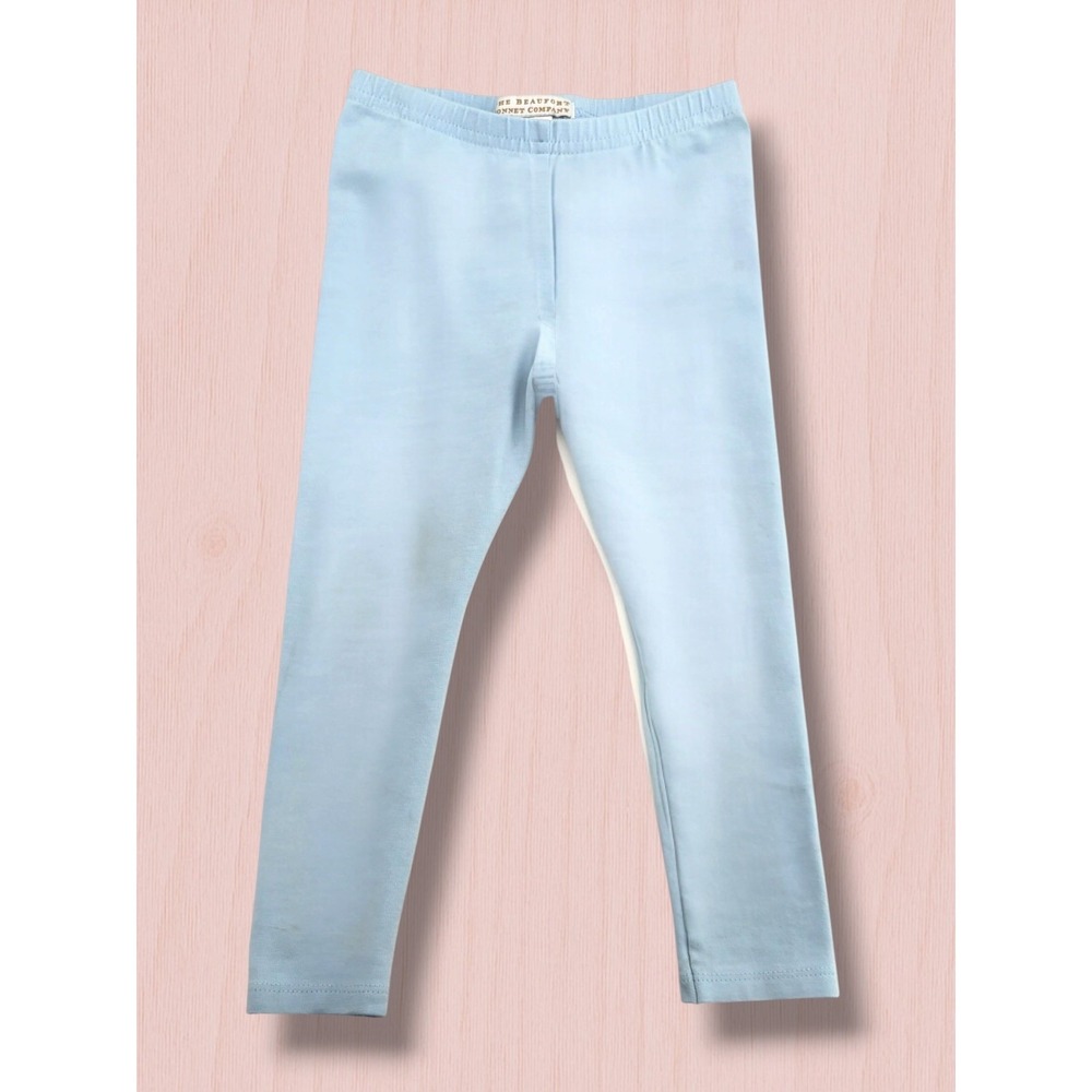 The Beaufort Bonnet Company Light Blue Cotton Spandex Leggings 2T